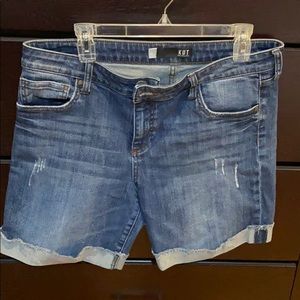 Women’s distressed denim shorts